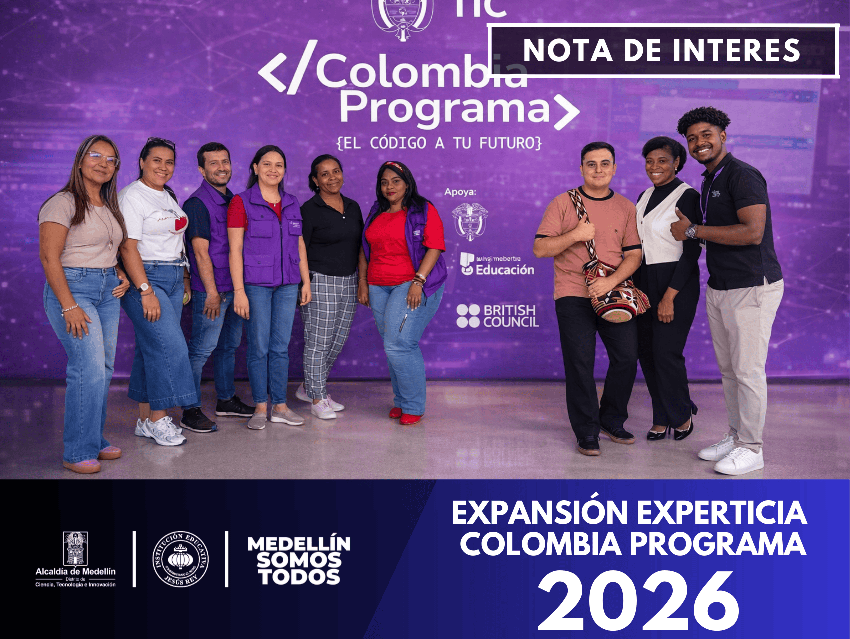 La IE Jesús Rey y la IE Nicanor Restrepo Santamaría consolidan una alianza estratégica en la estrategia Expansión Experticia del programa Colombia Programa, impulsando el pensamiento computacional y la innovación educativa con visión de futuro.